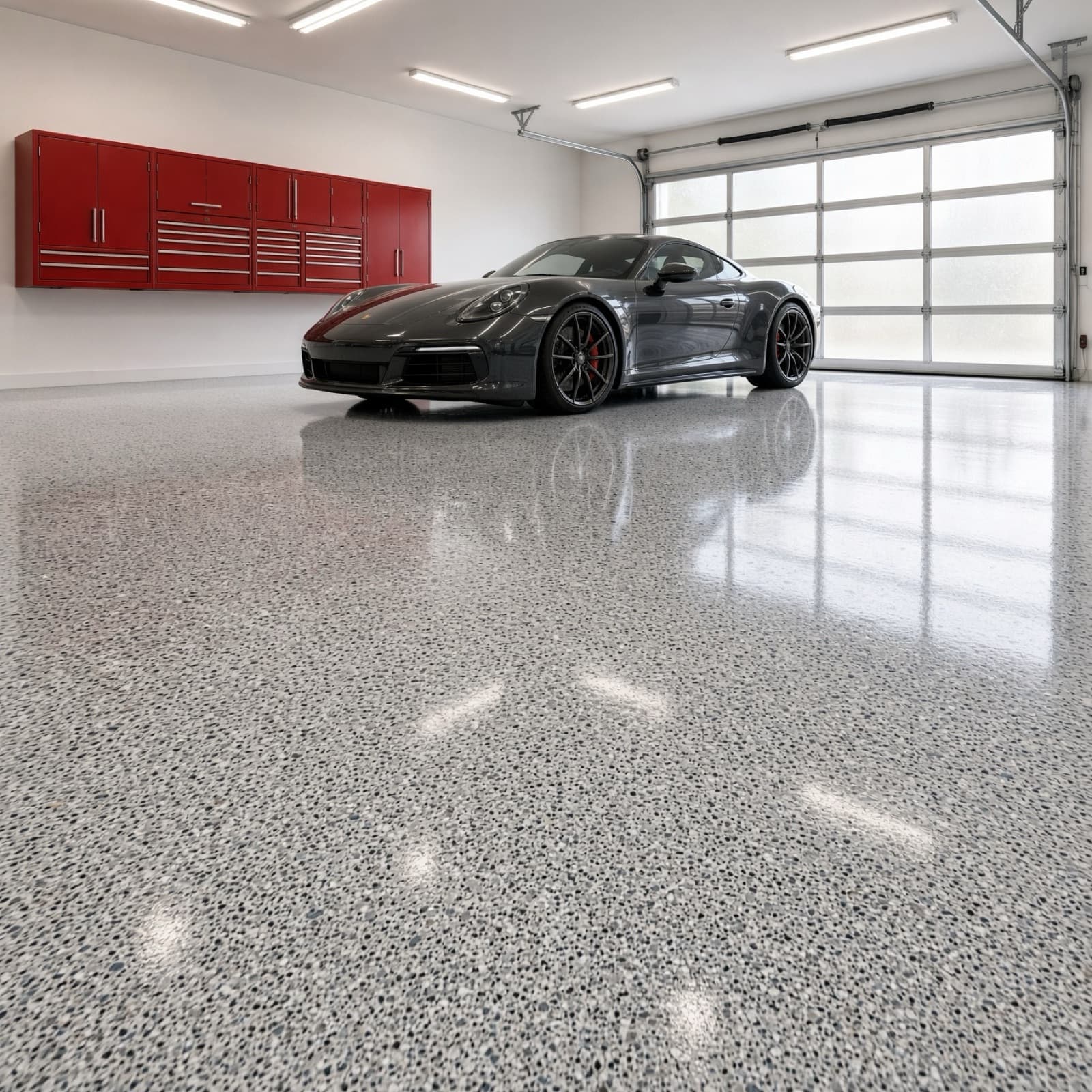 Flake epoxy floor