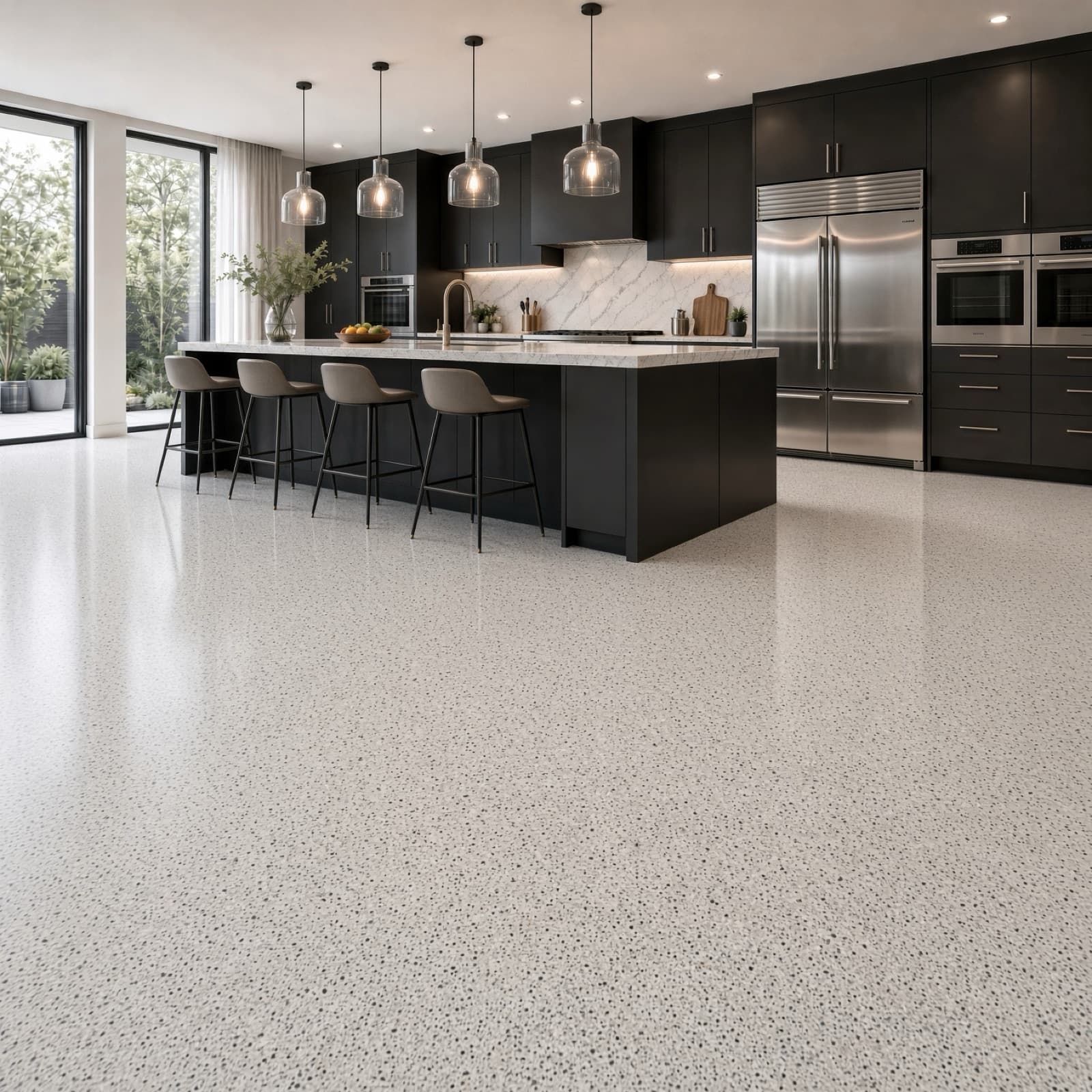 Quartz epoxy floor